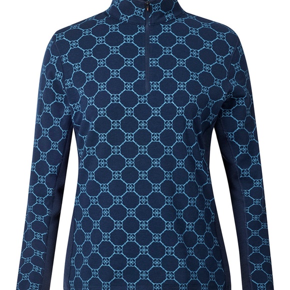 Kerrits Activewear Stable Temp Merino Wool Quarter Zip Top Size SBLACK BIT LINKS - Picture 6 of 11